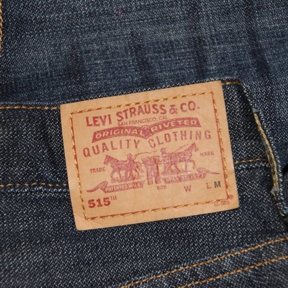 New LEVI'S 515 Indigo Denim Boot Cut Jeans sz 14 - Picture 8 of 8